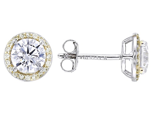 Bella Luce® 3.22ctw Yellow & White Diamond Simulant Rhodium Over Silver & Eterno™ Yellow Earrings