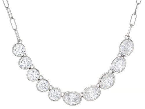 Bella Luce® 10.25ctw White Diamond Simulant Platinum Over Sterling Silver Necklace - Size 16