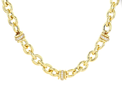 Bella Luce® Italia 1.26ctw White Diamond Simulant Eterno™ Yellow Rolo Necklace(0.76ctw DEW) - Size 20