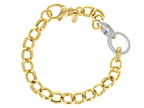 Bella Luce® Italia 1.17ctw White Diamond Simulant Eterno™ Yellow Rolo Bracelet(0.70ctw DEW) - Size 7.25
