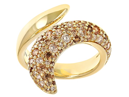 Bella Luce® Italia 1.49ctw Champagne And Mocha Diamond Simulants Eterno™ Yellow Ring(0.90ctw DEW) - Size 7