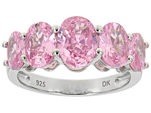 Bella Luce® 6.25ctw Pink Diamond Simulant Platinum Over Sterling Silver Ring (3.78ctw DEW) - Size 10