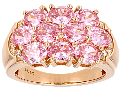 Bella Luce® 5.15ctw Pink And White Diamond Simulants Eterno™ Rose Ring (3.12ctw DEW) - Size 7