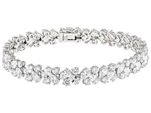 Bella Luce® 38.48ctw White Diamond Simulant Rhodium Over Silver Tennis Bracelet(23.32ctw DEW) - Size 8