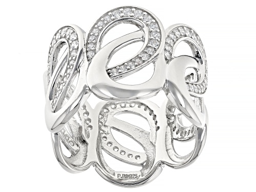 Bella Luce® 1.12ctw White Diamond Simulant Rhodium Over Sterling Silver Ring(0.67ctw DEW) - Size 6
