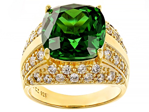 Bella Luce® 12.39ctw Emerald And White Diamond Simulants Eterno™ Yellow Ring - Size 6