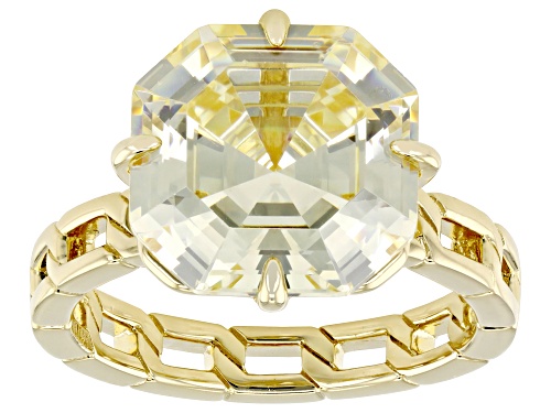Bella Luce® 15.10ctw Canary Diamond Simulant Eterno™ Yellow Asscher Cut Ring(9.15ctw DEW) - Size 7
