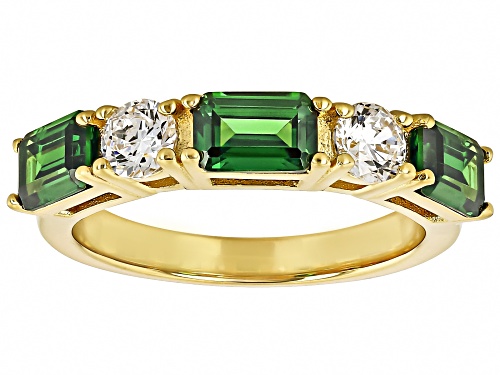 Bella Luce® 4.64ctw Emerald And White Diamond Simulants Eterno™ Yellow Ring - Size 7