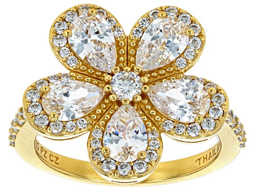 Bella Luce® 4.96ctw White Diamond Simulant Eterno™ Yellow Flower Ring(3.00ctw DEW) - Size 6