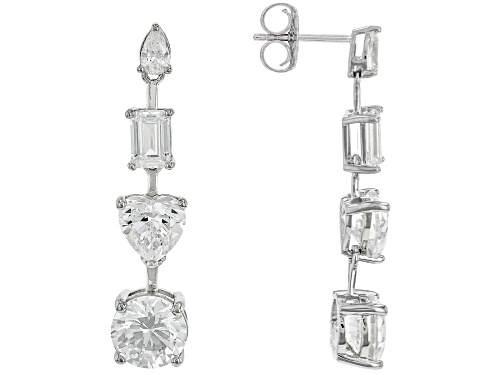Bella Luce® 14.02ctw White Diamond Simulant Platinum Over Sterling Silver Earrings(8.49ctw DEW)