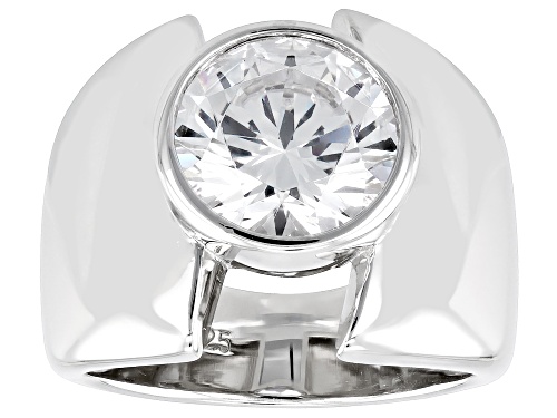 Bella Luce® 5.93ctw White Diamond Simulant Rhodium Over Sterling Silver Ring - Size 7