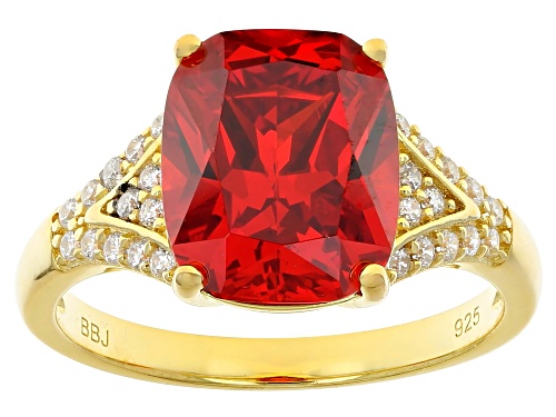 Bella Luce® 8.54ctw Ruby And White Diamond Simulants Eterno™ Yellow Ring - Size 8