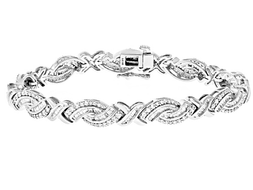 Bella Luce® 4.80ctw White Diamond Simulant Rhodium Over Brass Tennis Bracelet(2.90ctw DEW) - Size 8