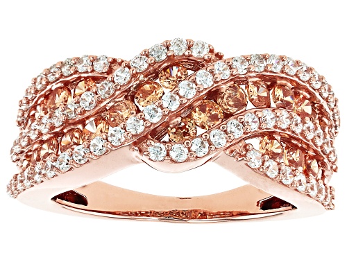 Bella Luce® 2.70ctw Champagne And White Diamond Simulants Eterno™ Rose Ring(1.63ctw DEW) - Size 6