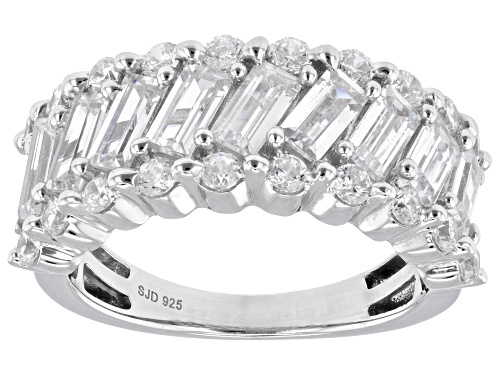Bella Luce® 3.80ctw White Diamond Simulant Rhodium Over Sterling Silver Ring - Size 6
