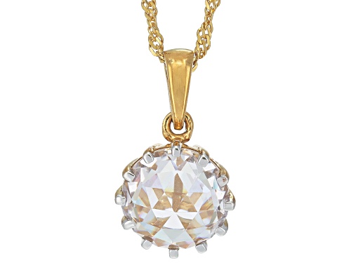 Bella Luce® 5.25ctw White Diamond Simulant Eterno™ Yellow Rose Cut Pendant with Chain