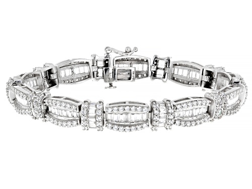 Bella Luce® 10.75ctw White Diamond Simulant Rhodium Over Brass Tennis Bracelet - Size 7.25