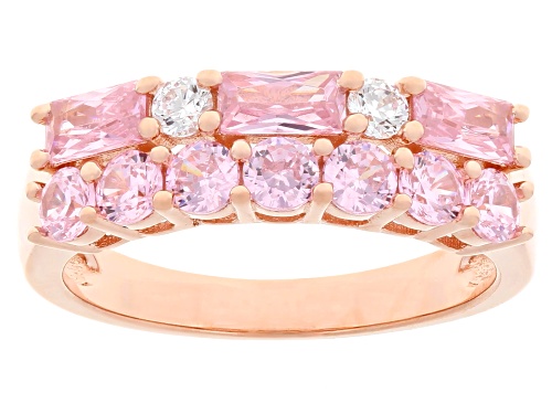 Bella Luce® 2.69ctw Pink And White Diamond Simulants Eterno™ Rose Ring (1.63ctw DEW) - Size 8