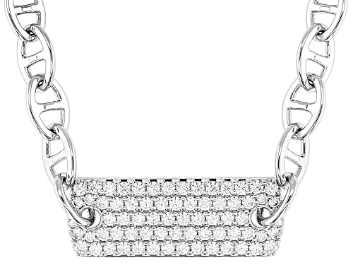 Bella Luce® 1.66ctw White Diamond Simulant Rhodium Over Brass Necklace - Size 18