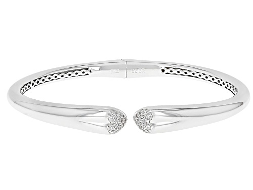 Bella Luce® Ottone 0.47ctw White Diamond Simulant Rhodium Over Brass Cuff Bracelet - Size 7.25