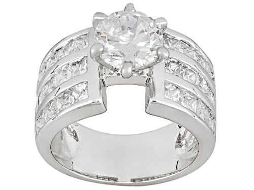 Photo of Bella Luce ® 7.39ctw Round And Princess Cut Rhodium Over Sterling Silver Ring - Size 5