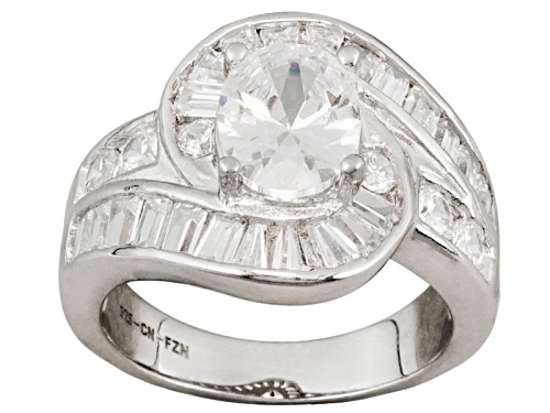Photo of Bella Luce ® 7.23ctw Rhodium Over Sterling Silver Ring - Size 8