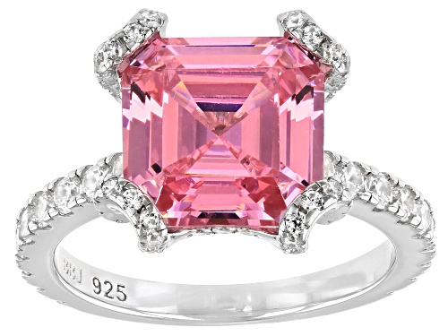 Bella Luce ® 10.33ctw Asscher Cut Pink And White Diamond Simulants ...