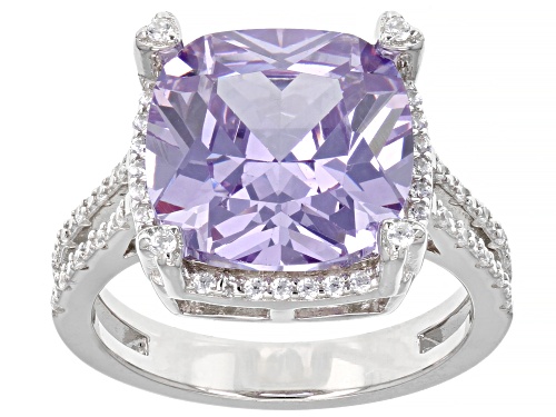 Photo of Bella Luce®11.66ctw Lavender and White Diamond Simulants Rhodium Over Silver Ring (7.10ctw DEW) - Size 7