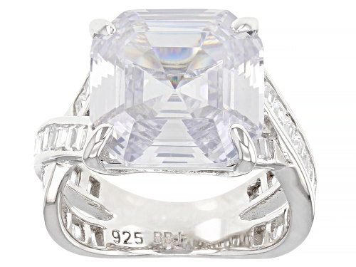 Photo of Bella Luce ® 15.74ctw Rhodium Over Sterling Silver Asscher Cut Ring (10.95ctw DEW) - Size 8