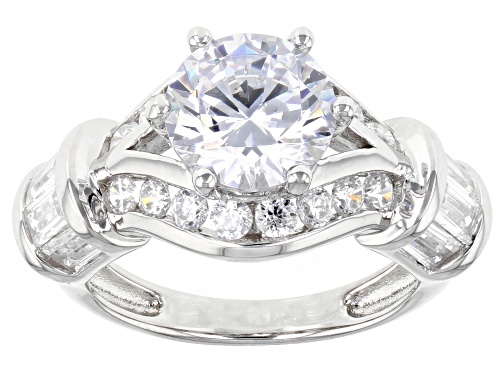 Photo of Bella Luce ® 5.62ctw White Diamond Simulant Platinum Over Sterling Silver Ring (3.64ctw DEW) - Size 8