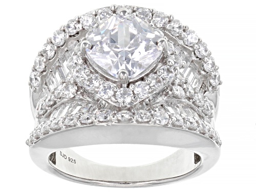 Photo of Bella Luce® 8.55ctw White Diamond Simulant Rhodium Over Sterling Silver Ring (5.30ctw DEW) - Size 10