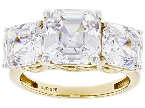 Photo of Bella Luce® 11.70ctw White Diamond Simulant Eterno™ Yellow Asscher Cut Ring (8.04ctw DEW) - Size 10