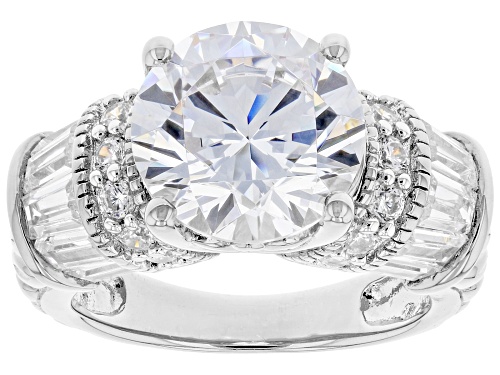 Bella Luce® 8.55ctw White Diamond Simulant Platinum Over Sterling Silver Ring (6.11ctw DEW) - Size 7
