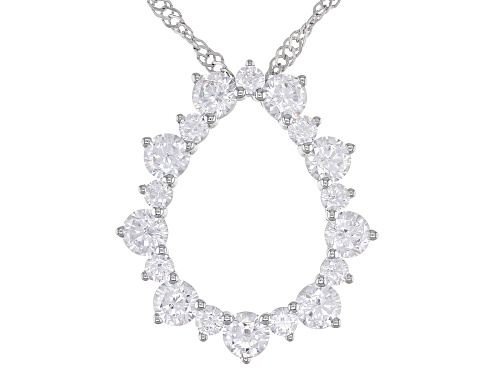 Bella Luce ® 3.83CTW Rhodium Over Sterling Silver Pendant With Chain. DEW 1.8CTW