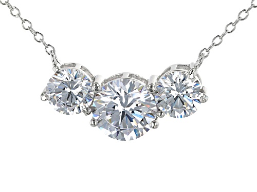 Photo of Bella Luce ® 6.32ctw White Diamond Simulant Rhodium Over Sterling Silver Necklace (3.72ctw DEW) - Size 18
