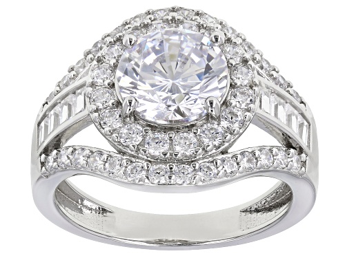 Photo of Bella Luce® 3.79ctw White Diamond Simulants Rhodium Over Sterling Silver Ring. - Size 6