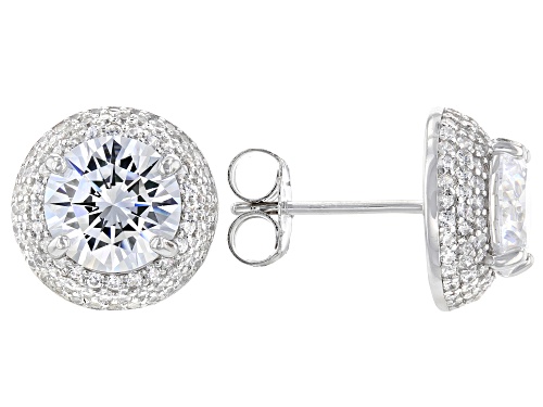 Bella Luce ® 8.47ctw White Diamond Simulant Rhodium Over Sterling Silver Earrings (4.94ctw DEW)