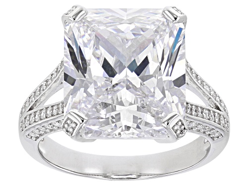 Photo of Bella Luce® 18.62ctw White Diamond Simulants Rhodium Over Silver Ring (11.66ctw DEW) - Size 6