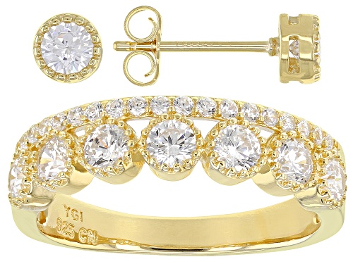 Photo of Bella Luce ® 1.49ctw White Diamond Simulant Eterno™ Yellow Ring And Earring Set