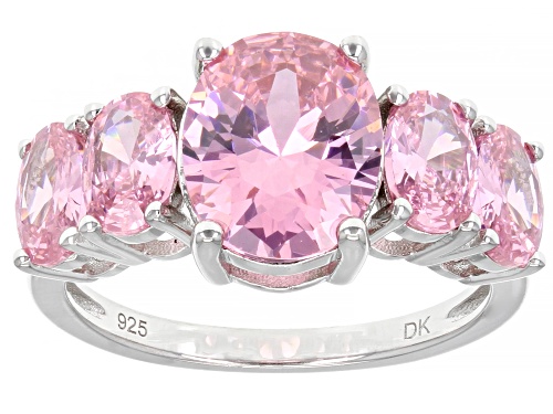 Photo of Bella Luce® 4.95ctw Pink Diamond Simulant Rhodium Over Silver Ring - Size 8