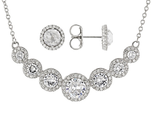 Photo of Bella Luce ® 8.55ctw White Diamond Simulant Rhodium Over Sterling Silver Jewelry Set (4.97ctw DEW)