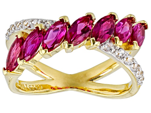Photo of Bella Luce ® 1.90ctw Lab Created Ruby And White Diamond Simulant Eterno™ Yellow Ring - Size 8