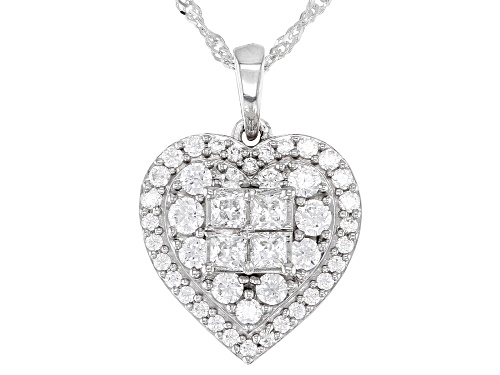 Photo of Bella Luce ® 2.00ctw White Diamond Simulant Rhodium Over Silver Pendant With Chain (1.17ctw DEW)