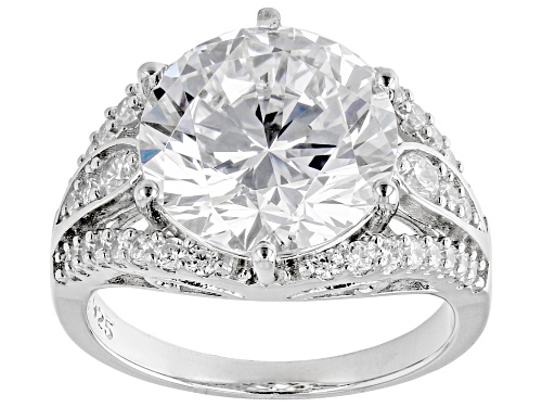 Photo of Bella Luce® 10.09ctw Platinum Over Silver Ring (7.50ctw DEW) - Size 11