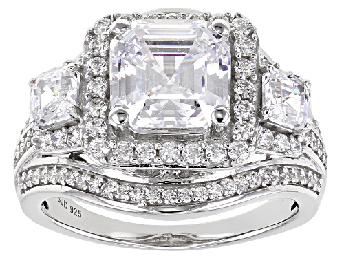 Photo of Bella Luce ® 6.52ctw White Diamond Simulant Platinum Over Silver Asscher Cut Ring (3.70ctw DEW) - Size 7
