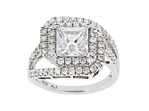 Photo of Bella Luce® 4.67ctw White Diamond Simulants Platinum Over Silver Ring (2.82ctw DEW) - Size 12