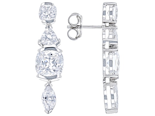 Bella Luce® 13.80ctw White Diamond Simulant Platinum Over Silver Earrings (8.36ctw DEW)
