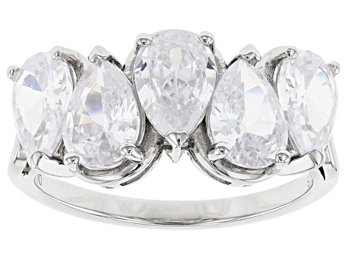 Bella Luce® 3.50ctw White Diamond Simulant Rhodium Over Silver Ring (2.12ctw DEW) - Size 11