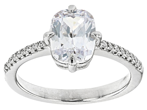 Photo of Bella Luce® 3.73ctw White Diamond Simulant Rhodium Over Silver Ring (2.26ctw DEW) - Size 12