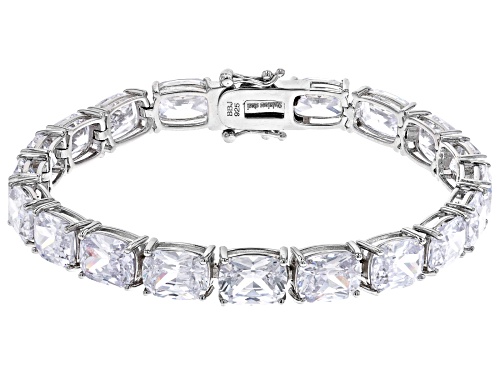 Bella Luce® 67.20ctw Rhodium Over Sterling Silver Tennis Bracelet(40 ...